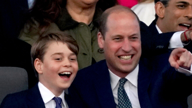 Prince William and Prince George laughing