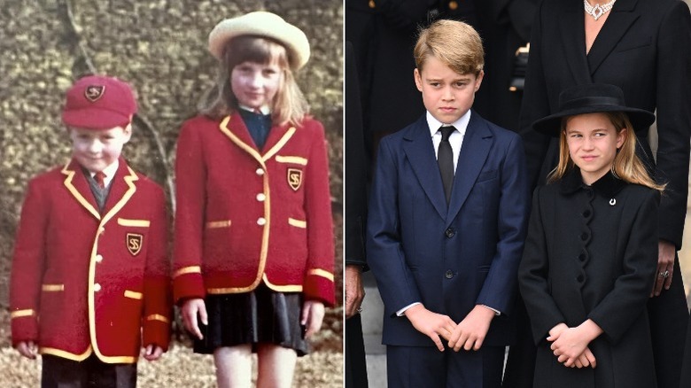 Split Image Charles Spencer, Princess Diana & Prince George, Princess Charlotte