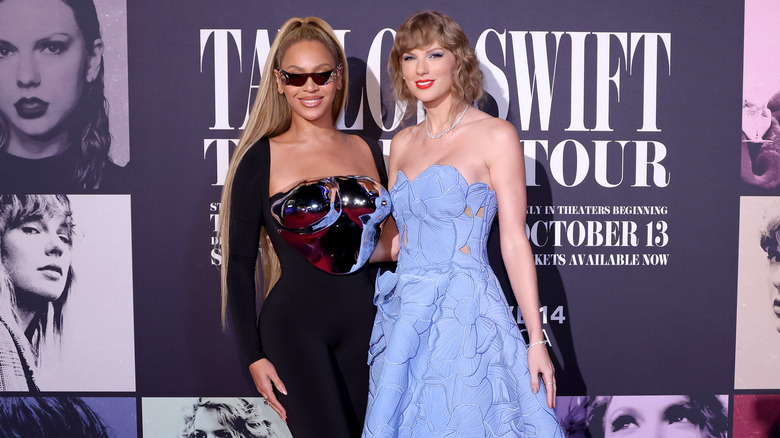 Taylor Swift and Beyonce at The Eras Tour movie premier