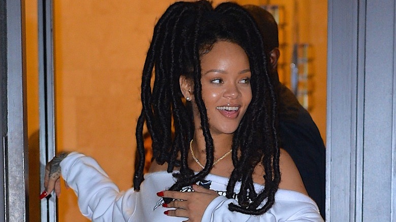 Rihanna with hair twists