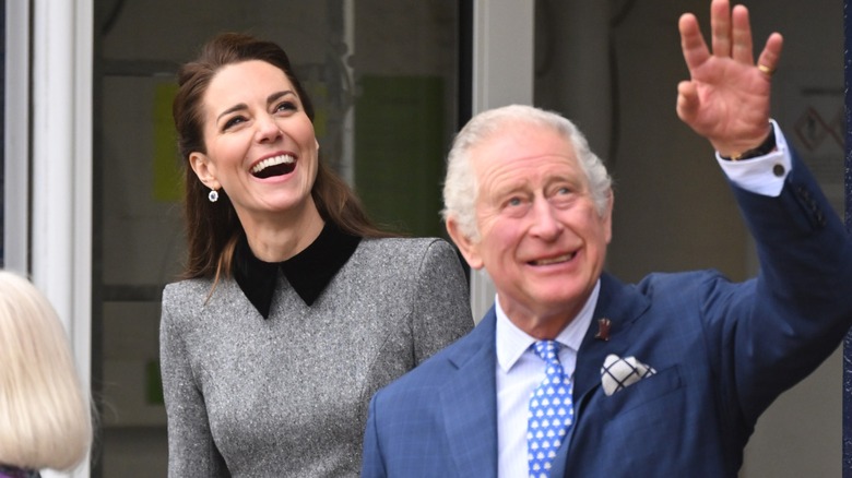 Kate Middleton King Charles III smiling