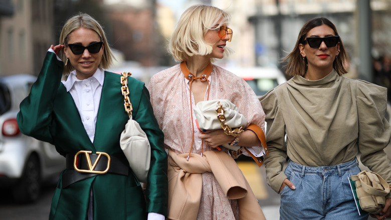 Three women walking