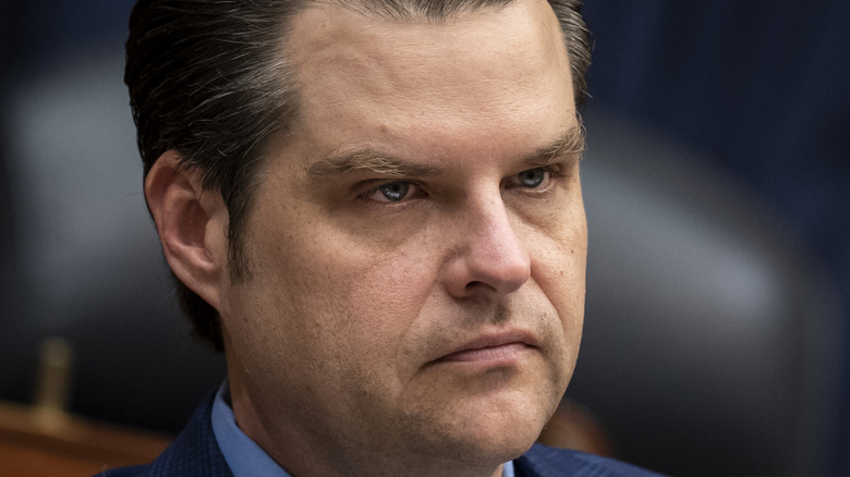 Matt Gaetz looking exceptionally disgruntled