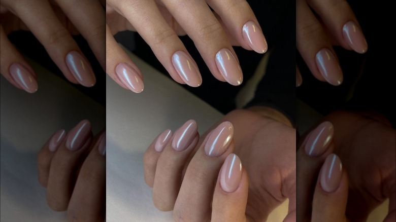 Glazed donut nude nails