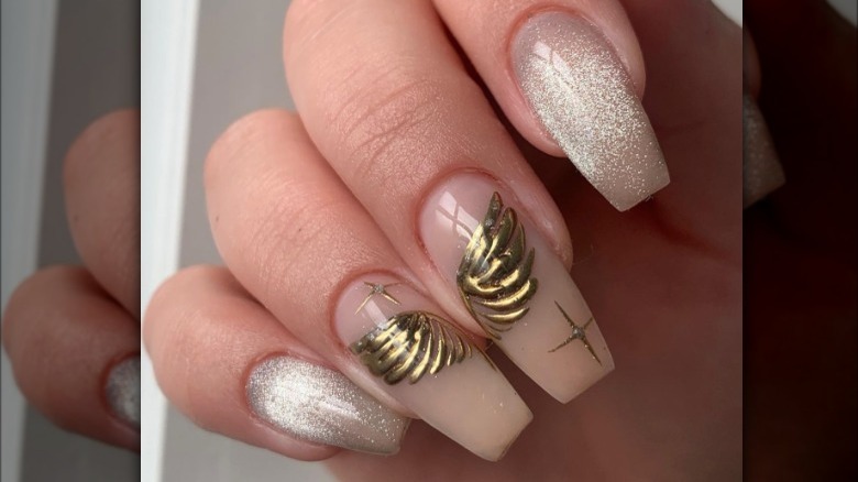 Angel wing nail design 