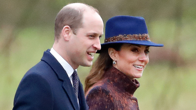 Prince William and Princess Catherine walking 