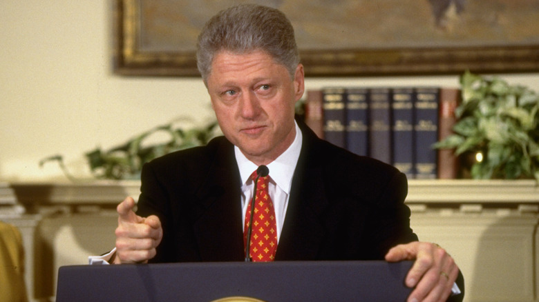 Bill Clinton giving a speech