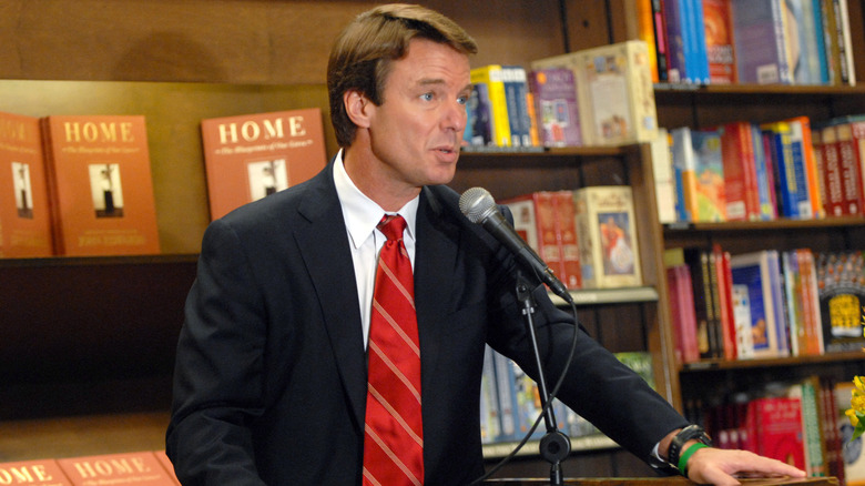 John Edwards giving a speech