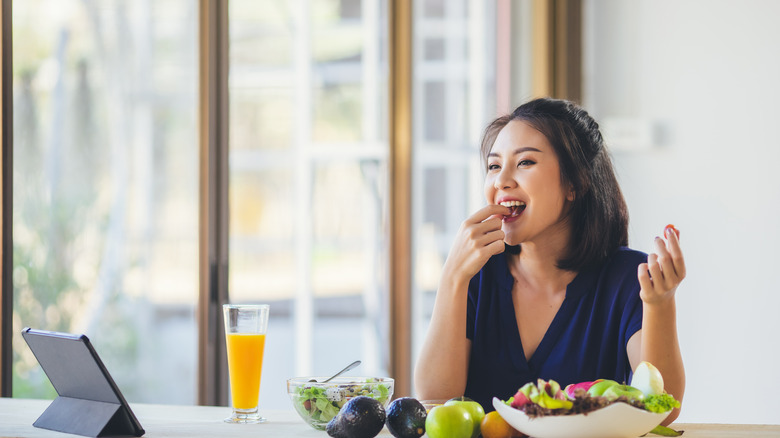 Woman eating