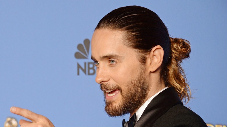 Jared Leto showing off one of the worst hair trends in history