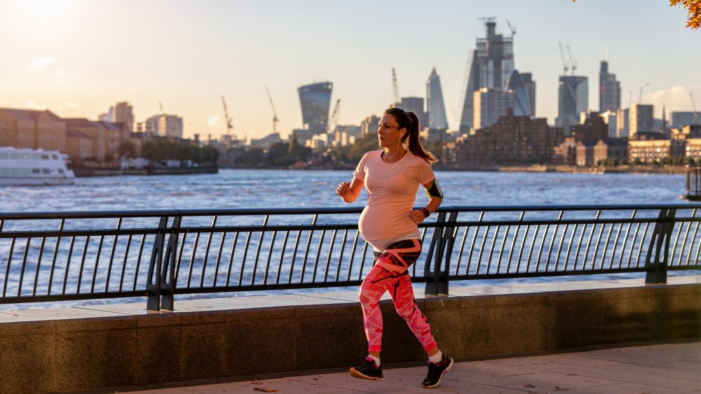 pregnant runner