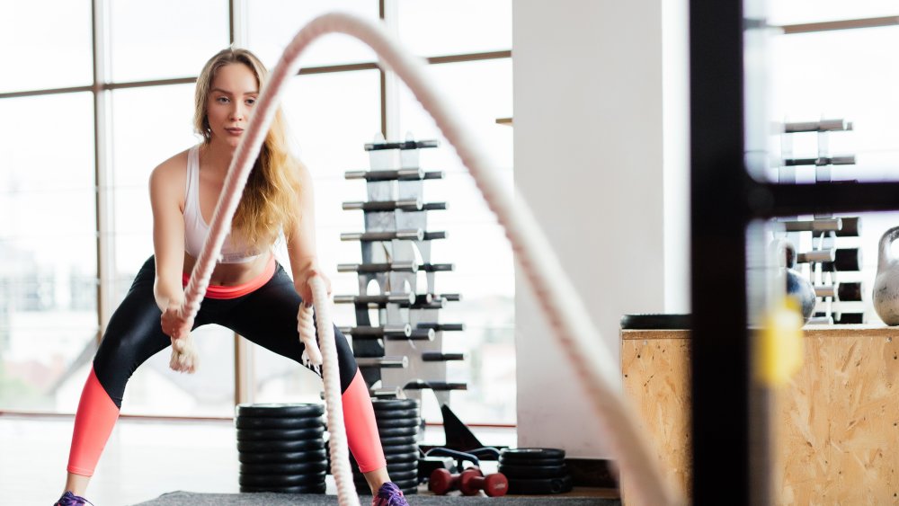 woman working out