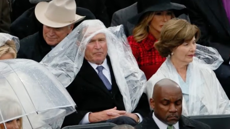 George Bush and Laura Bush at Donald Trump's first iinauguration