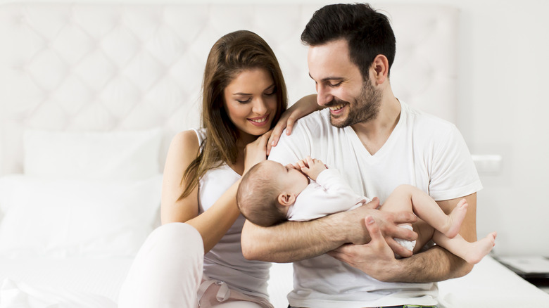 Man and woman with baby