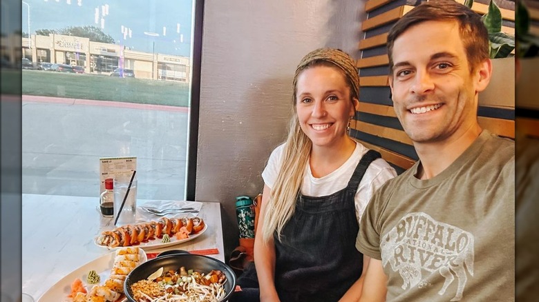 Jill and Derick Dillard in restaurant