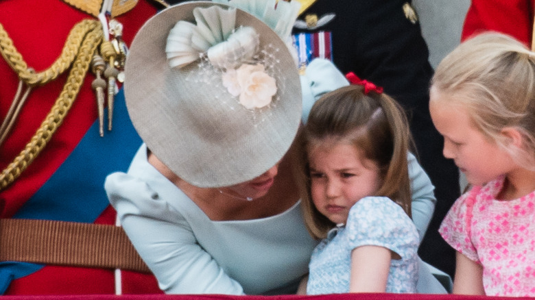 Princess Charlotte crying on balcony