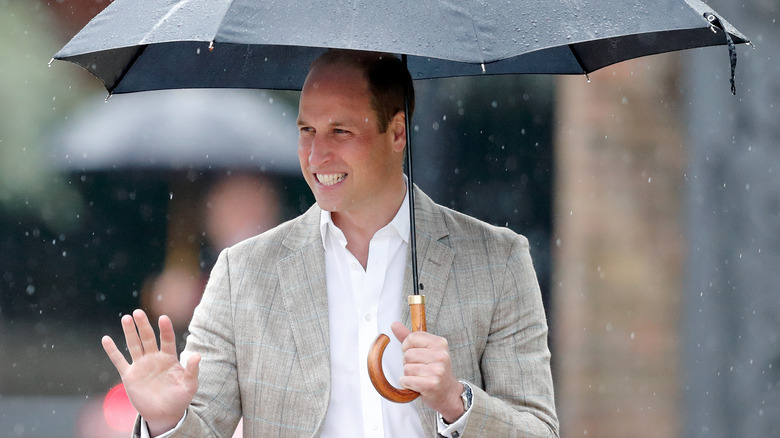 Prince William in rain