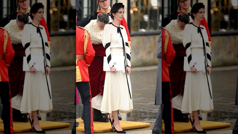 Rose Hanbury in white dress at king's coronation