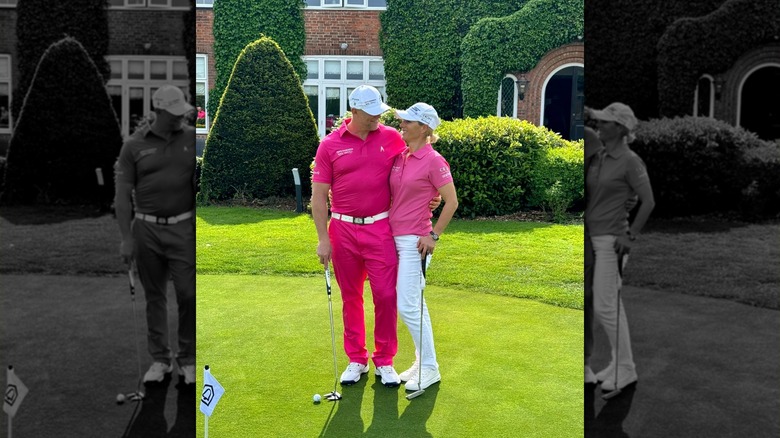 Mike and Zara Tindall at a charity golf event