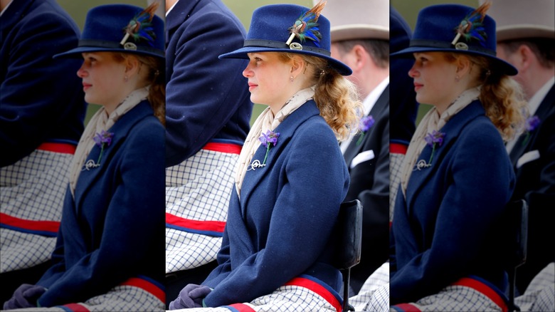 Lady Louise Windsor sitting in a chair