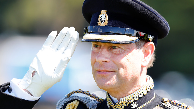 Prince Edward standing in uniform