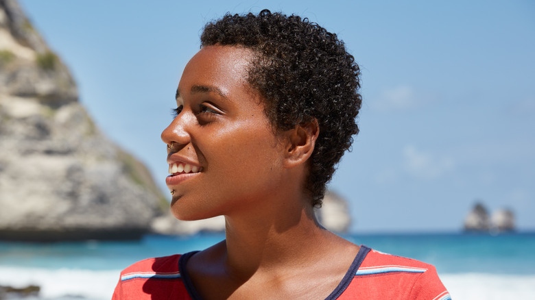 woman with the big chop hairstyle