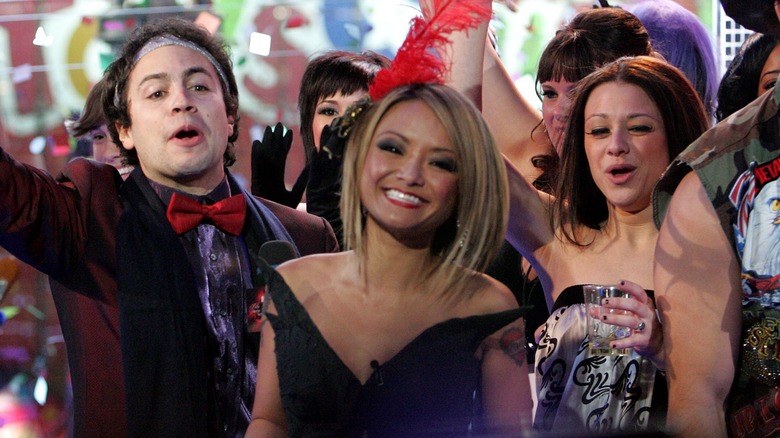 Tila Tequila and the cast of A Shot At Love celebrating together