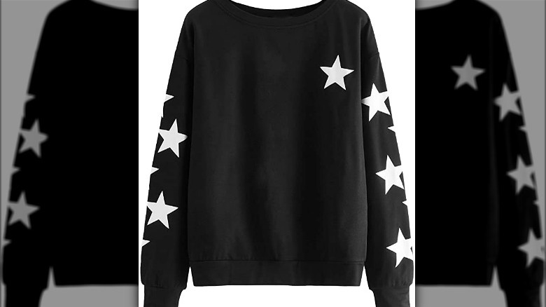 Black sweatshirt with white stars