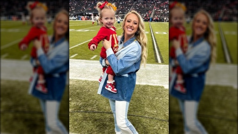 Brittany Mahomes with daughter