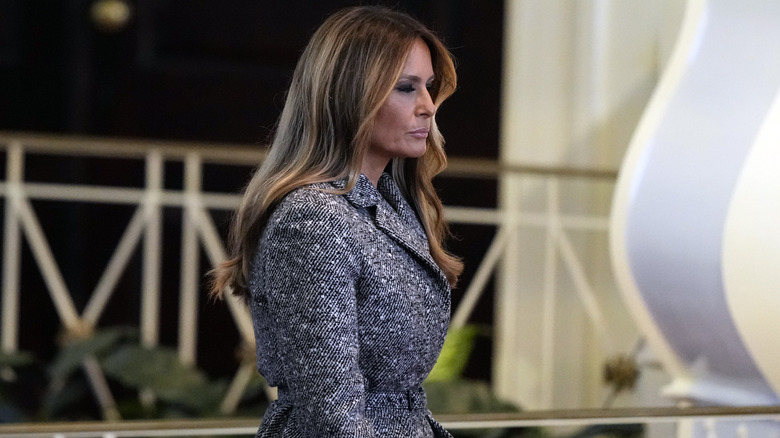 Melania Trump arriving at Rosalynn Carter's memorial service