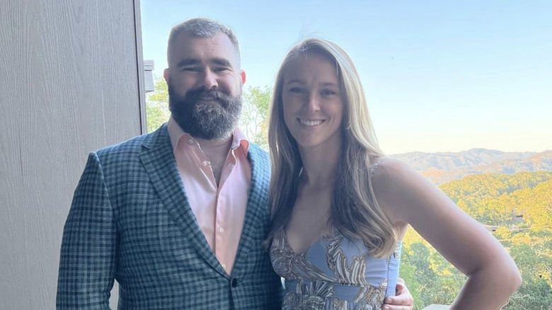 Jason and Kylie Kelce smiling