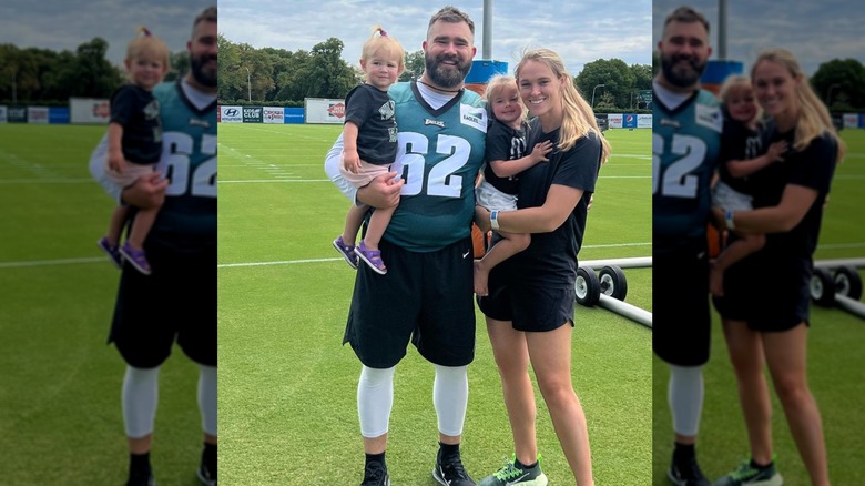 Jason and Kylie Kelce with their daughters