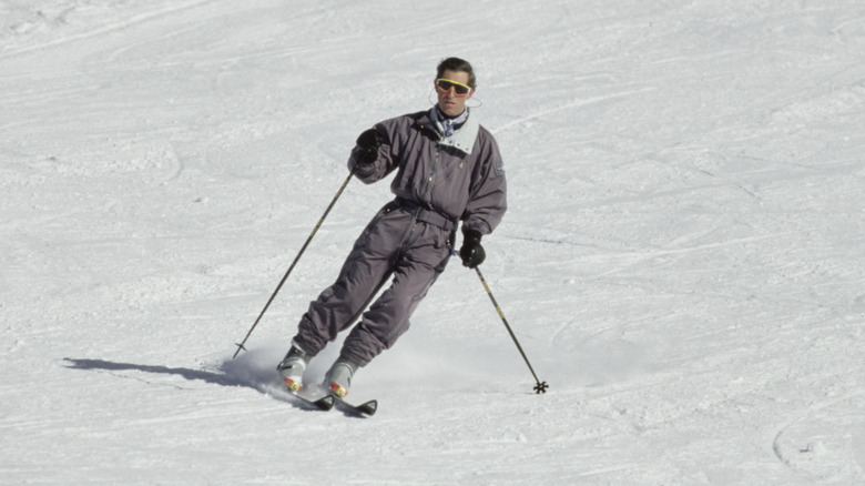 King Charles skiing