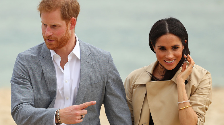 Harry and Meghan walking