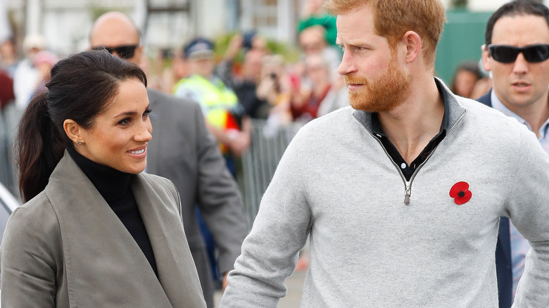 Harry and Meghan at an event