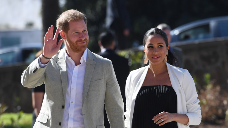 Harry and Meghan wave