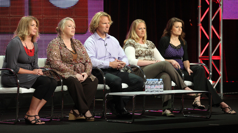 Kody Brown and his wives during a "Sister Wives" panel