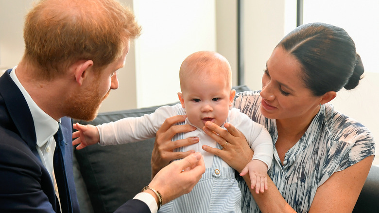 Prince Harry, Prince Archie, and Meghan, Duchess of Sussex