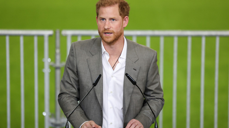 Prince Harry talking at the Invictus Games 