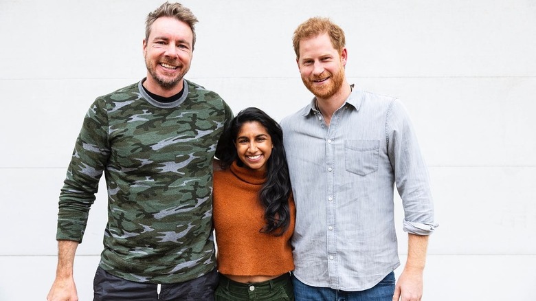 Dax Shepard and Prince Harry smiling