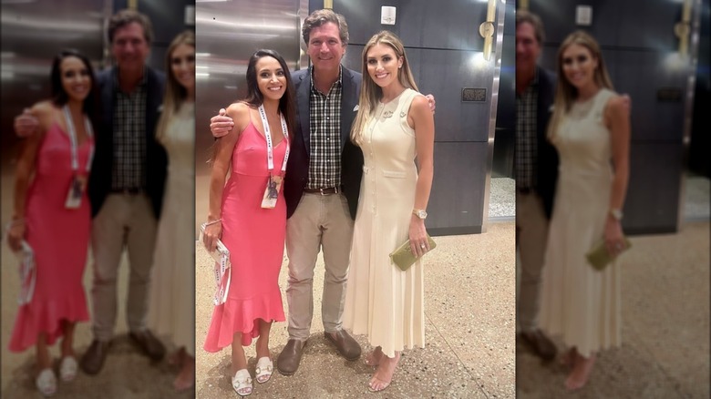 Alina Habba posing with Tucker Carlson at RNC