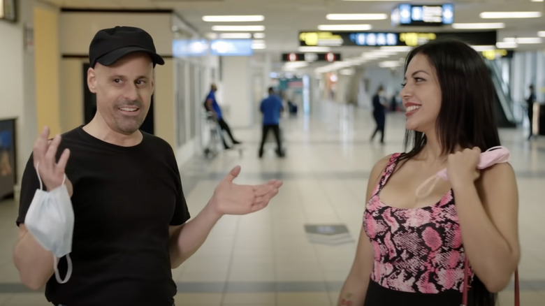 Gino and Jasmine at the airport 