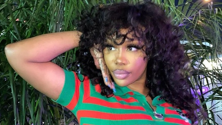 SZA with curly hair