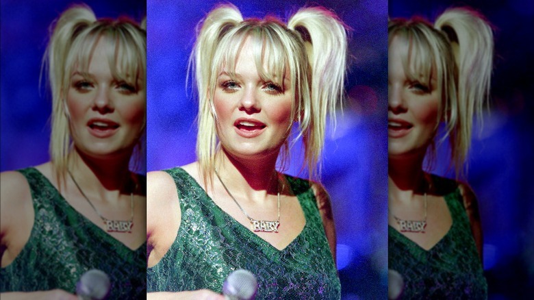 Baby Spice high-pony pigtails 