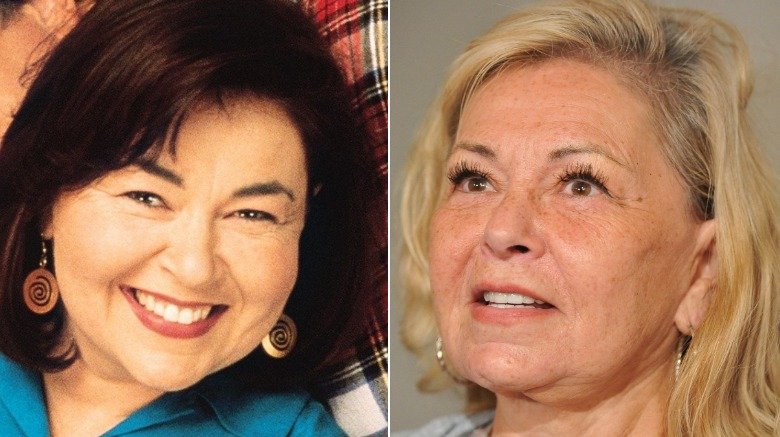 Roseanne Barr, then and now