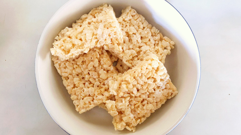 Bowl of Rice Krispie treats