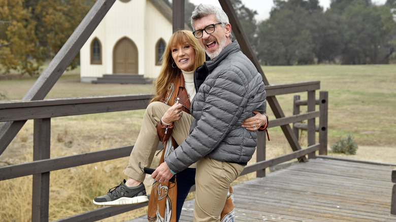 Jane Seymour and Joe Lando joking around