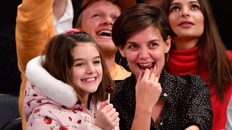 Katie and Suri laughing