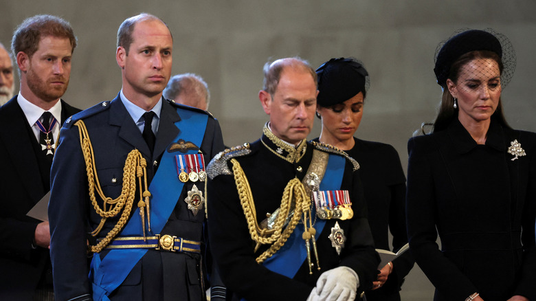 Royals at funeral