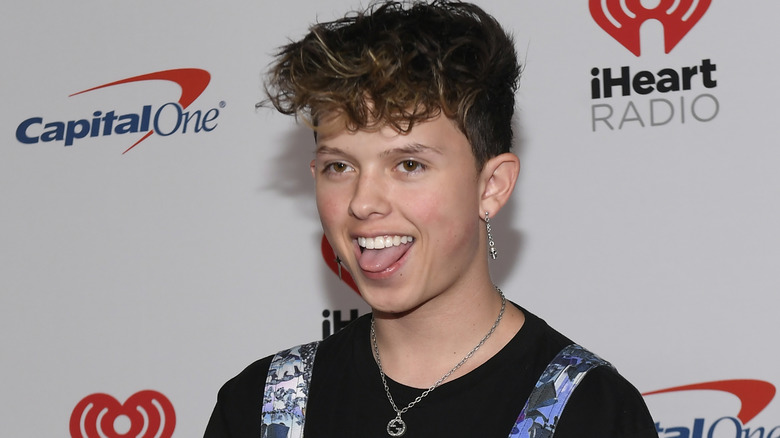 Jacob Sartorius with his tongue out 